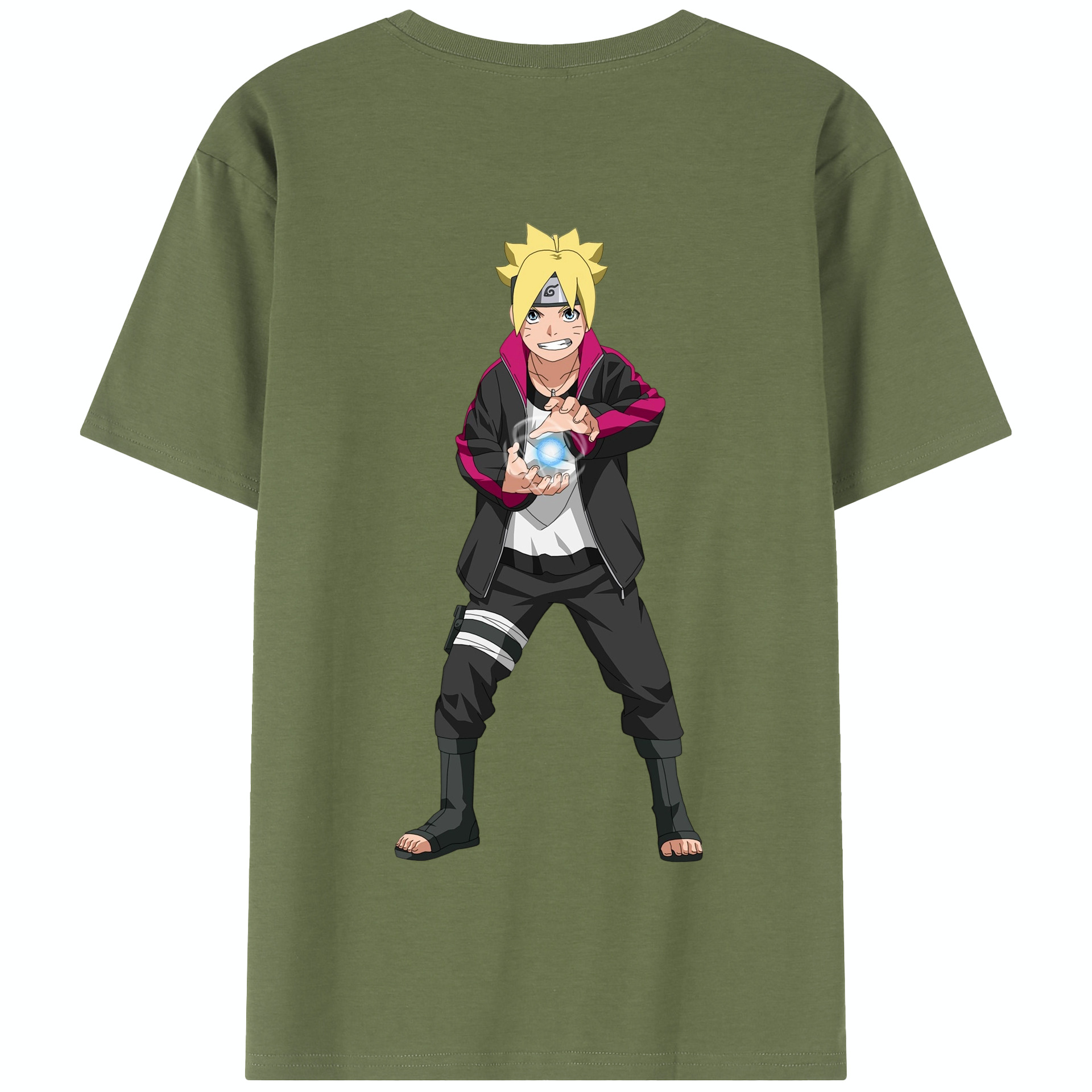 （画像用） NARUTO -ナルト- うずまき ボルト Uzumaki Boruto 綿100％半袖Tシャツ（背面プリント）